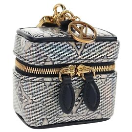 LOUIS VUITTON Micro Vanity Bag Bijoux aus laminiertem Jacquard R95559 Auth 129778M