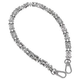LOUIS VUITTON Correa de Hombro de Cadena Metal 23,6"" Plata LV Auth 150793