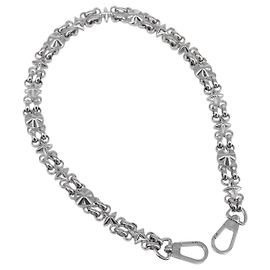 LOUIS VUITTON Cintura a Spalla in Catena Metallica 23,6"" Argento LV Auth 150795