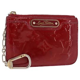LOUIS VUITTON Vernis Pochette ClesNM Geldbörse Pomme D'amour M93559 Auth 147104