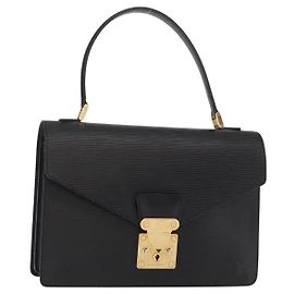 LOUIS VUITTON Borsa a Mano Epi Concorde Nera M52132 LV Auth ka091