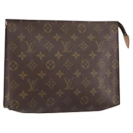 LOUIS VUITTON Poche Toilette Monogram 26 Pouch M47542 LV Auth 153380