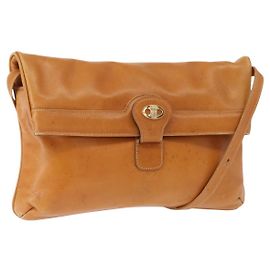 Céline Borsa a Spalla CELINE in Pelle Marrone Oro Auth 152085