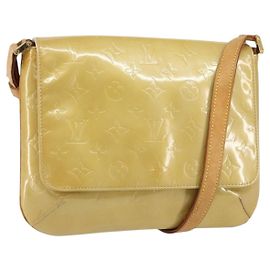 LOUIS VUITTON Bolsa Thompson Street Monogram Vernis Beige M91301 LV Auth bs30695