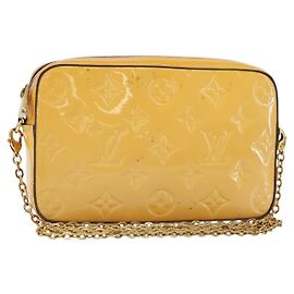 LOUIS VUITTON Pochette per Fotocamera Monogram Vernis Rosa Valerine M64058 LV Auth BA8067