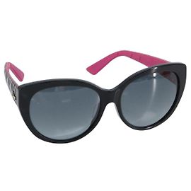 Christian Dior Gafas de sol DIOR LADY 1RF Cannage de plástico negro HZ9HD Auth am9770