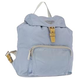 PRADA Rucksack aus Nylon hellblau Silber authentisch 152634 - Prada