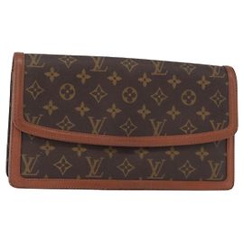 LOUIS VUITTON Pochette Damier Monogram GM Borsa Clutch M51810 LV Auth 155136