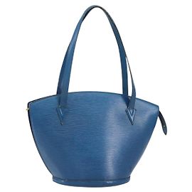 LOUIS VUITTON Borsa a Spalla Epi Saint Jacques Blu M52275 LV Auth 152650