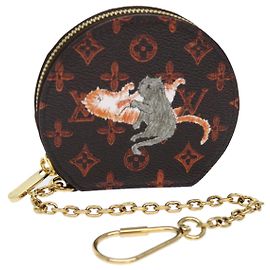 LOUIS VUITTON Catgram Cadena Micro Powat Sombrero Monedero M63886 LV Auth 47211SM