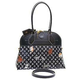 LOUIS VUITTON Catgram Alma Souple Borsa a Mano 2way Nera M44403 LV Auth 52542SM