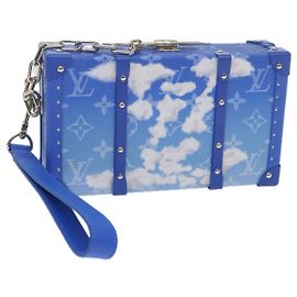LOUIS VUITTON Clutch Trunk Monogram Clouds Blu M20403 LV Auth 61941SM