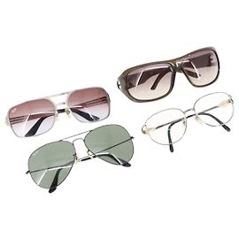 Ray-Ban Celine Gucci Sunglasses Plastic 4Set Black Auth sw1699