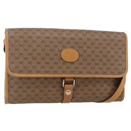 Gucci Borsa a Spalla Micro GG Supreme PVC Beige Oro 001 115 2681 Auth BA6741