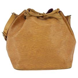LOUIS VUITTON Borsa a Spalla Petit Noé Epi Gialla M44109 LV Auth BA6681
