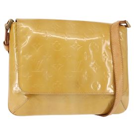 LOUIS VUITTON Bolsa Thompson Street Monogram Vernis Beige M91301 LV Auth 147342