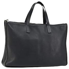 LOEWE Borsa a Mano Anagram Pelle Nera Argento Auth 155610