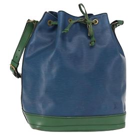 LOUIS VUITTON Borsa a Spalla Epi Noe Bicolore Verde Blu M44044 LV Auth 153509