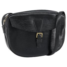 LOUIS VUITTON Borsa a Spalla Epi Jeune Fille MM Nera M52152 LV Auth BA8159