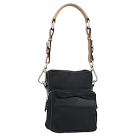 Borsa a Spalla PRADA in Nylon Nero Argento Autentica ka593