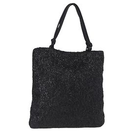 PRADA Borsa a mano in nylon nero Auth 151666