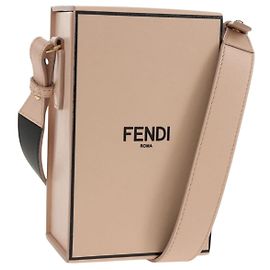Borsa a Spalla FENDI in Pelle Beige Oro Auth ka578M
