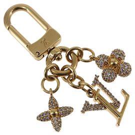 LOUIS VUITTON Micro Charm LV Iconic Schlüsselanhänger Metall Gold M01566 LV Auth 146531
