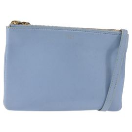 Céline Borsa a Spalla Trios Mall in Pelle Blu Oro Auth hk3113