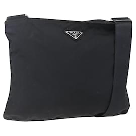 Borsa a Spalla PRADA in Nylon Nero Argento Autentica bs31158