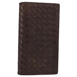 Autre Marque CUBIERTA DE PLANIFICADOR DIARIO INTRECCIATO DE CUERO MARRÓN BOTTEGA VENETA Auth bs31043