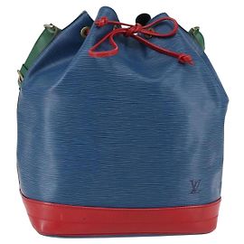 LOUIS VUITTON Epi Tricolor Noe Shoulder Bag Blue Red Green M44082 LV Auth 144570