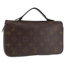 LOUIS VUITTON Zippy XL Langbörse Monogram Macassar M61506 Auth LV 145534