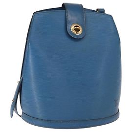 LOUIS VUITTON Borsa a Spalla Epi Cluny Blu M52255 LV Auth 155917