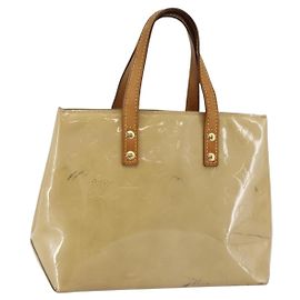 LOUIS VUITTON Borsa a Mano Monogram Vernis Reade PM Beige M91334 LV Auth 144987