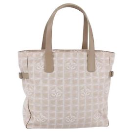 CHANEL New Wave Tote Tasche Canvas Rosa Silber CC Auth ep11016