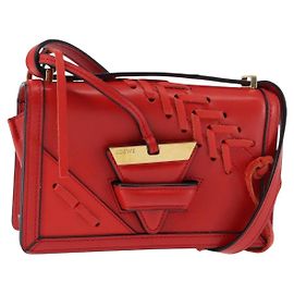 Borsa a Spalla LOEWE in Pelle Marrone Oro Auth bs29532