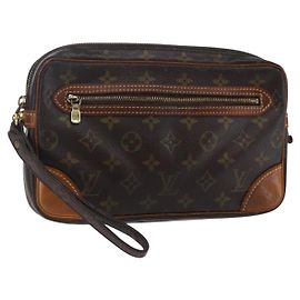 LOUIS VUITTON Clutch Marly Dragonne GM Monogram M51825 LV Auth BA6498