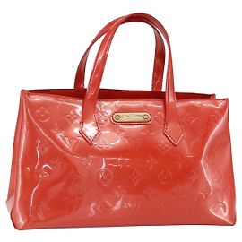 LOUIS VUITTON Borsa Vernis Bluebird Wilshire PM Colore Arancio Tramonto M93644 Auth 155019