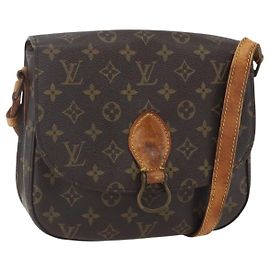 LOUIS VUITTON Monogram Saint Cloud GM Schultertasche M51242 LV Auth 157626