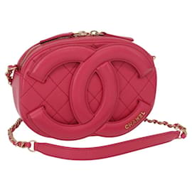 CHANEL Matelasse Chain Big Coco Camera Bag Bag Lamb Skin Pink CC Auth BA8999SAM - Chanel