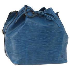 LOUIS VUITTON Borsa a Spalla Petit Noé Epi Blu M44105 Auth LV yk20000