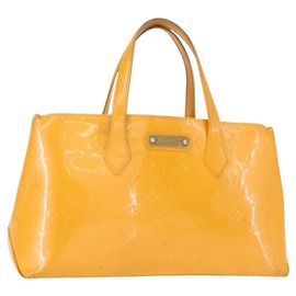 LOUIS VUITTON Borsa Wilshire PM Monogram Vernis Giallo Passione M91725 Auth 154194