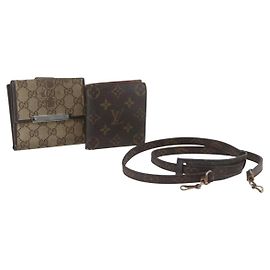 Portafoglio Monogram Gucci LOUIS VUITTON 3 pezzi Beige LV Auth ka719