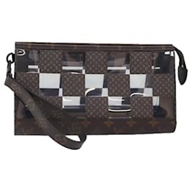POCHETTE STAND SCACCHI MONOGRAMMA LOUIS VUITTON M81588 LV Auth 90498SM