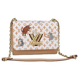 LOUIS VUITTON Borsa a Spalla Catgram Twist MM Bianca M44460 LV Auth 96243SM