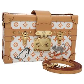 LOUIS VUITTON Catgram Petit Maru NM Schultertasche Weiß LV Auth 110163SM