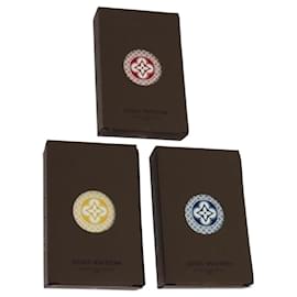 Set di Carte LOUIS VUITTON 3 Rosso Blu Giallo LV Auth 114583SM - Louis Vuitton