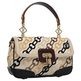 LOUIS VUITTON Pochette Lover Monogram Charm Borsa Ivory M95194 LV Auth BA333SAV