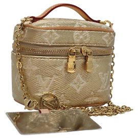 LOUIS VUITTON Microvanity Laminato Monogramma Oro M22920 LV Auth EC760SM