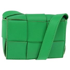 Autre Marque BAG MAXI INTRECCIATO CANDY IN PELLE VERDE BOTTEGA VENETA Auth bs29580